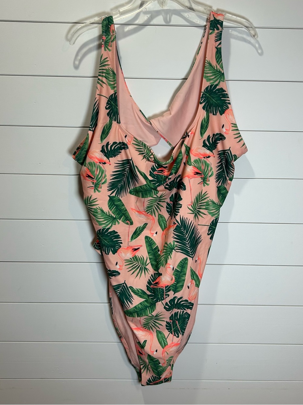Old Navy Pink Flamingo & Tropical Leaf One-Piece Swimsuit